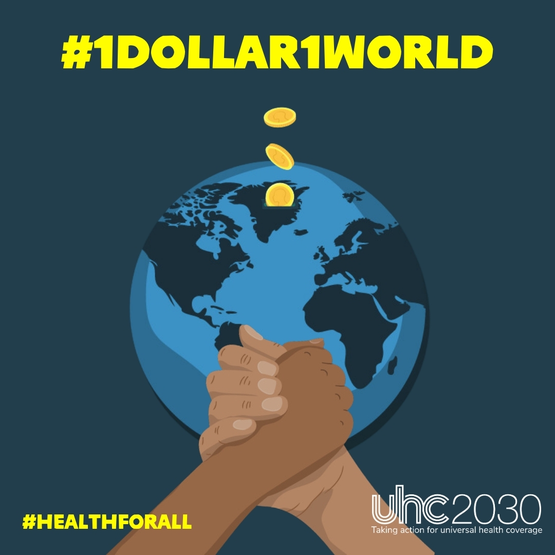 UHC2030's tweet photo. Achieving #UniversalHealthCoverage is only possible when we recognize that global health is a shared responsibility and requires collective action. @UHC2030 stands in solidarity with @WHO and supports @cernuschit #1Dollar1World campaign. That’s why each of our Secretariat members has contributed $1 or more to demonstrate our commitment to #HealthForAll. But we cannot do it alone. Members, partners, UHC advocates: will you join us? 👇https://t.co/kXQsv9gEh6