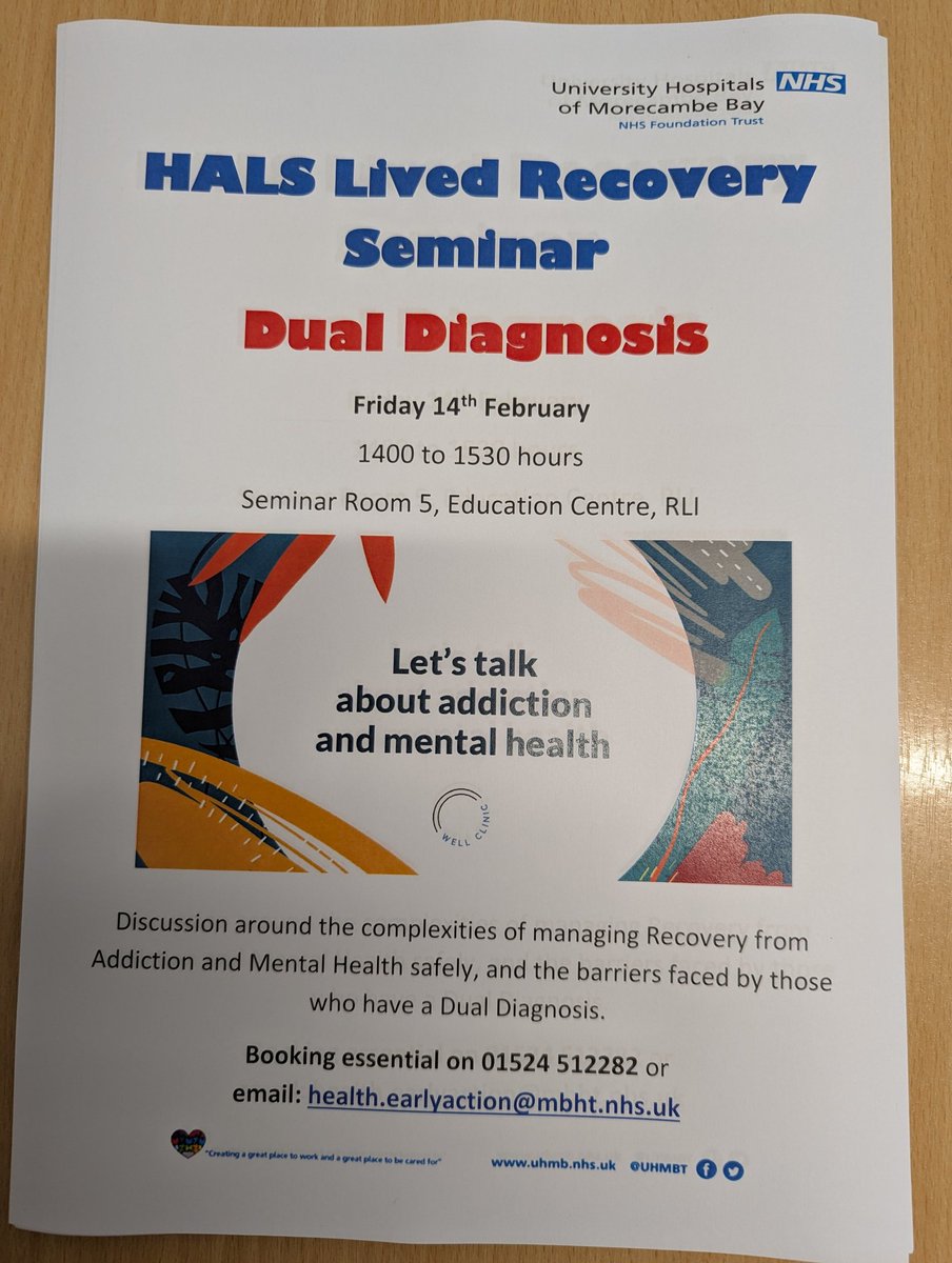 We had a good turnout for the January Seminar on Stigma, and some great discussions. Looking forward to February's Seminar on Dual Diagnosis. <a href="/2soprano/">Lynne Wyre RN 🌻🌻💙</a> <a href="/aaroncumminsNHS/">Aaron Cummins</a> <a href="/caron_graham/">Caron Graham</a> <a href="/Harmony_Ninja/">Katie Egan 🏳️‍🌈</a> <a href="/lvwearing/">Lauren Wearing</a> <a href="/MorseJoann/">Joann Morse RN</a> <a href="/Stevie5667/">Just me Stevie</a>