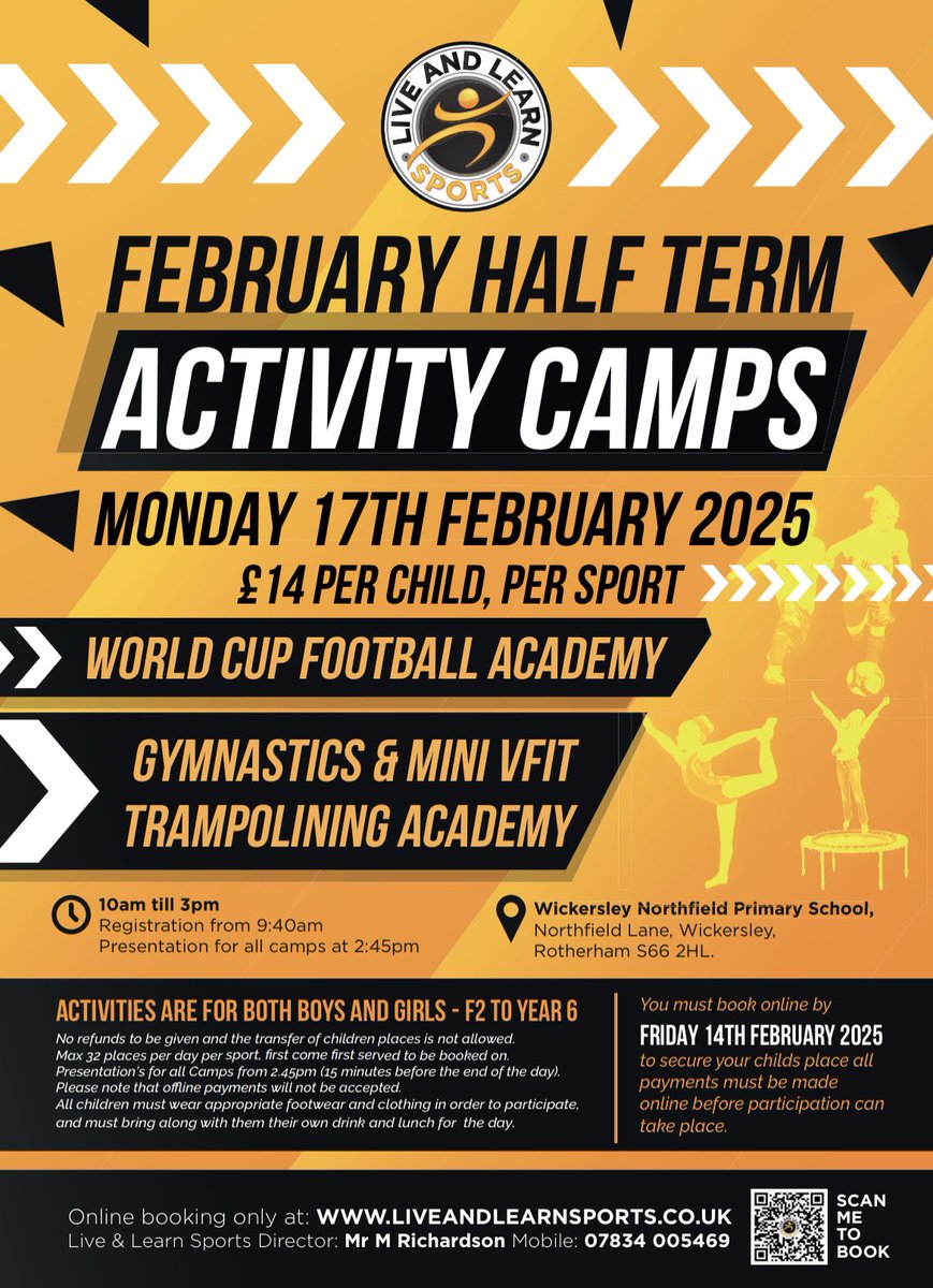 The holidays are right around the corner!

We are pleased to announce that we are back again with our fun filled camp at Northfield Lane!!
Book your place now at:

liveandlearnsports.co.uk

🙌🏻⚽️🤸🏽‍♀️