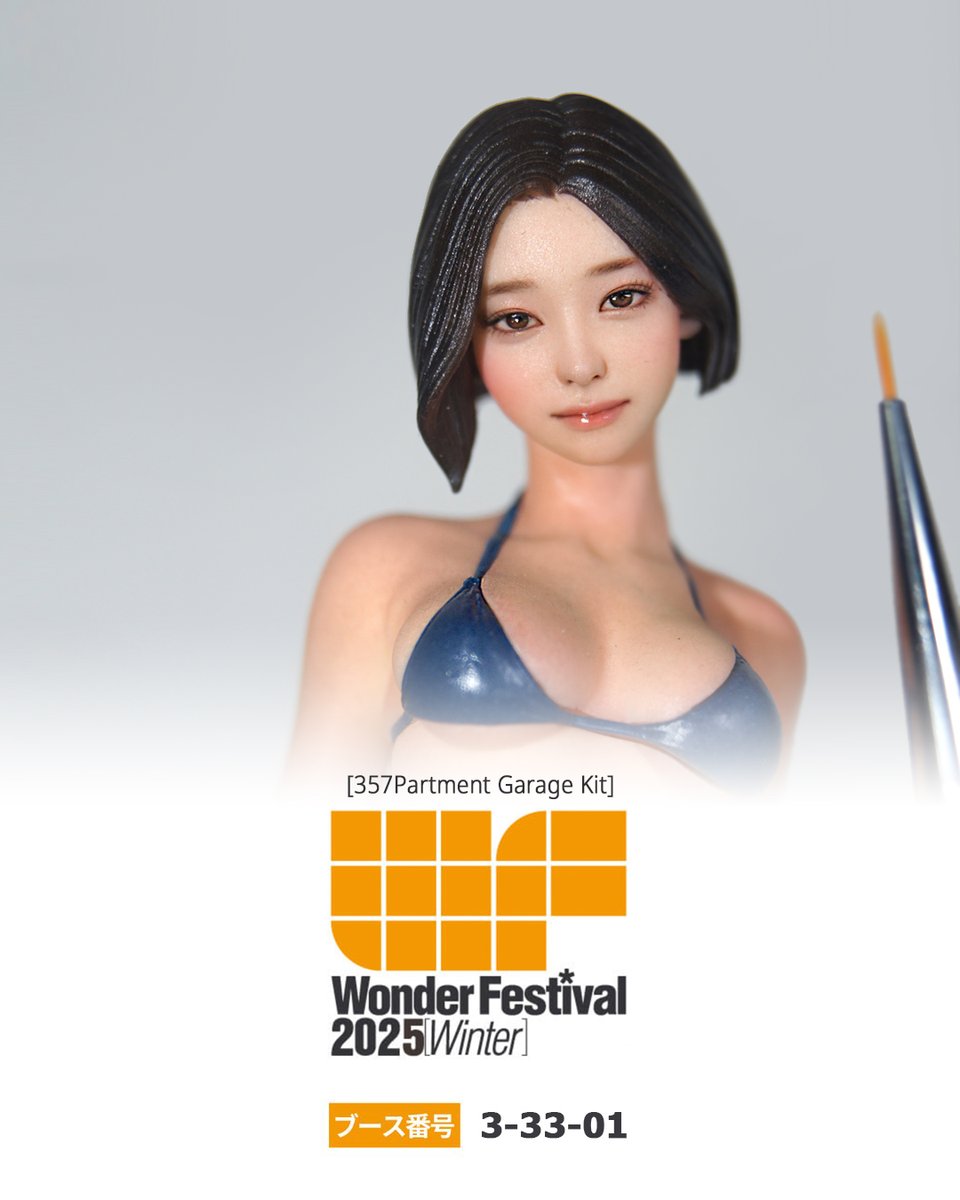 kimtaegi0507's tweet photo. 今回のWF2025Wで様々なガレージキットを販売および展示します
#ワンフェス2025冬
ブース番号：3-33-01

[販売予定]

357Partment Garage Kit
· 1/12 Tenaka Girl Bikini 01 - 6,000円
· 1/12 Tenaka Girl Newtown 01 - 6,000円
· 1/10 Idol 01 - 12,000円

357 x Ed Pantera Garage kit
· 1/7 Girl Of The Afternoon + Special Parts - 16,000円
· 1/8 Crying Girl - 12,000円
· 1/8 Spring Girl - サンプル展示

357 x GroTen Garage kit
· 1/6 Cat Girl - 16,000円
· 1/8 Space Girl - サンプル展示

[協力]

企画
· JD Studio 

アーティスト
· Ed Pantera
· GroTen 
· Kimtaegi 

製作
· 357Partment 

#WF2025W