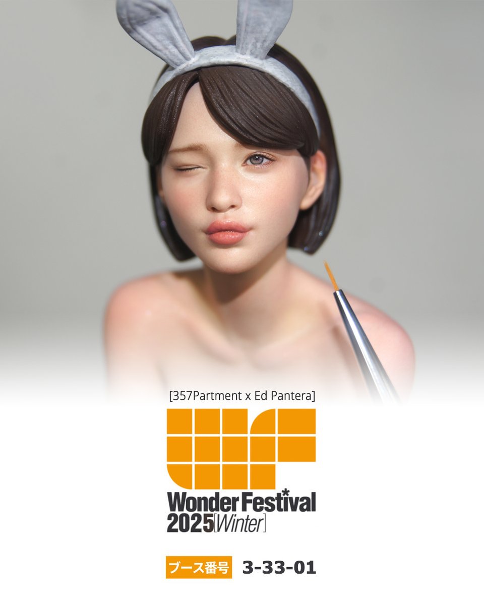 kimtaegi0507's tweet photo. 今回のWF2025Wで様々なガレージキットを販売および展示します
#ワンフェス2025冬
ブース番号：3-33-01

[販売予定]

357Partment Garage Kit
· 1/12 Tenaka Girl Bikini 01 - 6,000円
· 1/12 Tenaka Girl Newtown 01 - 6,000円
· 1/10 Idol 01 - 12,000円

357 x Ed Pantera Garage kit
· 1/7 Girl Of The Afternoon + Special Parts - 16,000円
· 1/8 Crying Girl - 12,000円
· 1/8 Spring Girl - サンプル展示

357 x GroTen Garage kit
· 1/6 Cat Girl - 16,000円
· 1/8 Space Girl - サンプル展示

[協力]

企画
· JD Studio 

アーティスト
· Ed Pantera
· GroTen 
· Kimtaegi 

製作
· 357Partment 

#WF2025W
