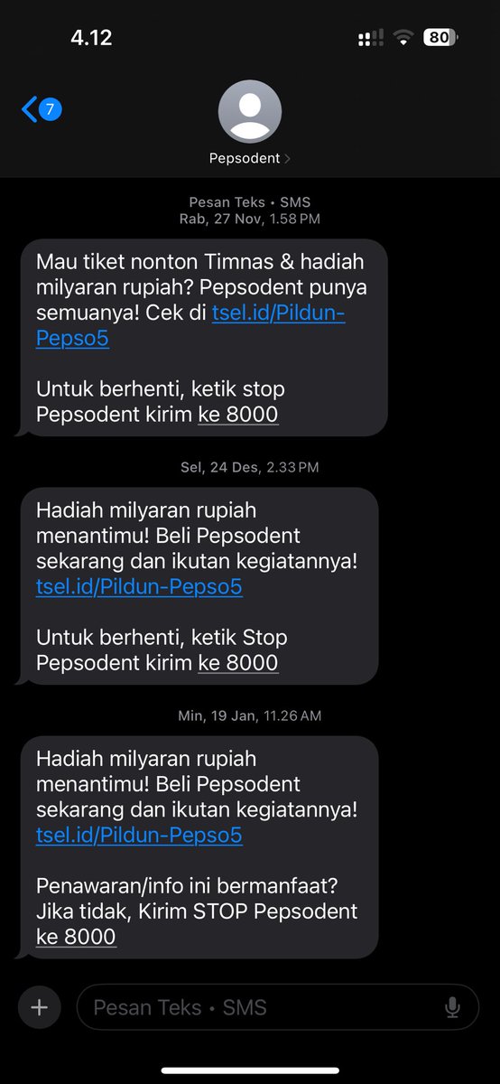 Miql11_'s tweet photo. @Telkomsel gimana cara matiin sms spam gini? Ganggu bgt harus setiap hari dapat sms begini, sampai2 pinjol pun ada, cuma @Telkomsel ni provider yang gini https://t.co/ITJRbz5AXv