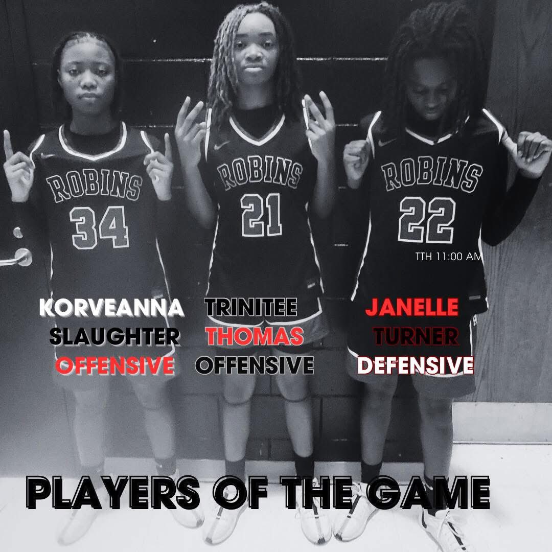 WRHS VS WCHS(Lady Yellow Jackets)
Final Score
55-40

🏀Game Stats🏀
KorVeanna Slaughter 3R|3A|4S|21P
Trinitee Thomas: 6R|4A|3S|18P
Janelle Turner: 7R|2A|5S|7P
Verkesia Fuller: 2R|2B|4P
Chyann Phillips: 4R|2S|2P
Laila Howard-Haney: 3R|3S|2P
Kennedy Jacobs: 2R|2A|1P