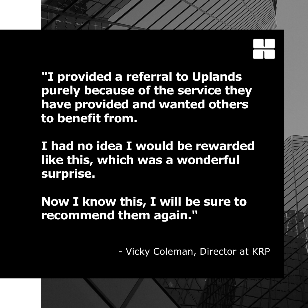 ⭐️Referral Scheme Testimonial! ⭐️
 
We're delighted to share this testimonial from Vicky Coleman, Director at   KRP, who has recently benefitted from our Referral Scheme.
 
 It's such a pleasure to not only have wonderful customers, but also to havethose customers recommend us