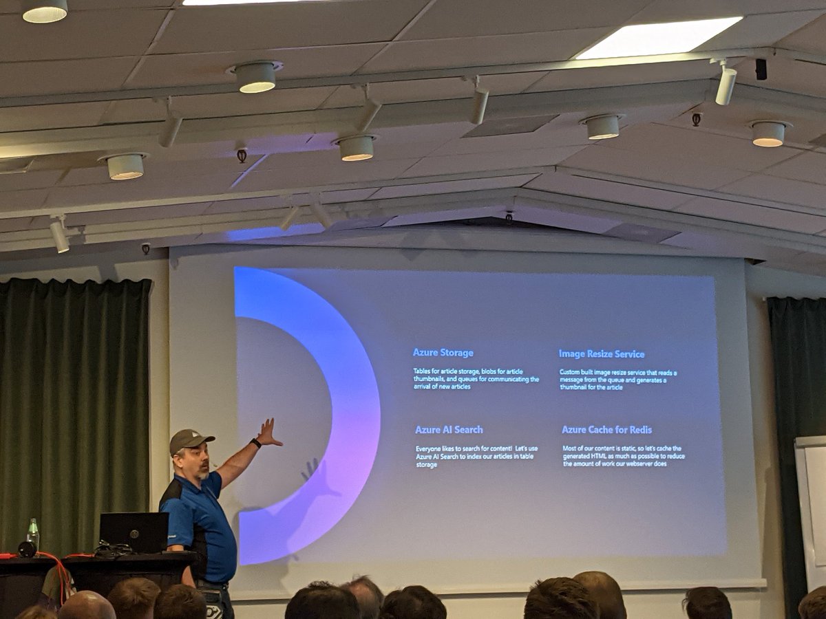 chris_noring's tweet photo. Another great session from #swetugg with @csharpfritz on #aspire https://t.co/btWilKOOEG