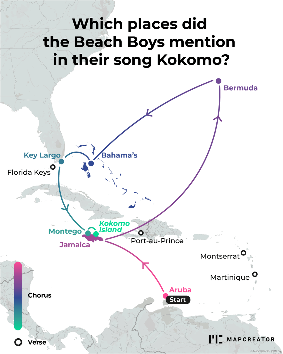 mapcreator_io's tweet photo. We’re absolutely certain this song will be stuck in your head all day long. 😎 #caribbean #mapcreation #beachboys https://t.co/XNsLZ9qlp0