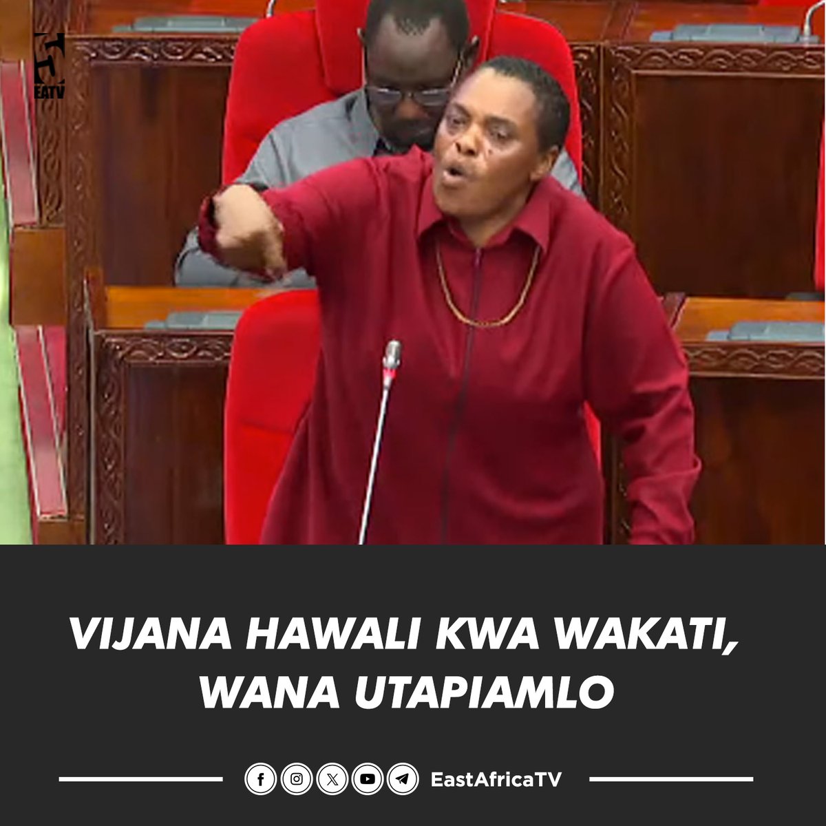 eastafricatv's tweet photo. #UPDATES "Leo hii tulio wengi tunakula chakula kilichopo hatuli chakula kwa mahitaji ya mwili unavyotaka lakini hii yote ndo inapelekea utapiamlo na hii ndo inasababishwa na hali ya uchumi kuwa duni au umaskini, tumeongea hapa kuhusu watoto wachanga wanapokuwa kwenye mazingira ya uchanga tunategemea wazazi au mama awe karibu na mtoto mchanga, mtoto anapokuwa kwenye level ya primary school mpaka sekondari tunategemea atakuwa kwenye uangalizi wa wazazi ila anapotoka hapo nje kwenye society anategemea sisi jamii na serikali iingie kwa kina kuhakikisha tunawaangalia hawa vijana, hawa vijana wengi mtaani wamejiajiri ndio machinga, wafanyabiashara wadogo na walio wengi ni wa kiume wale wengi walio wakike tunashukuru serikali imefanya uwezeshaji wa kiuchumi na mpango wa kuendelea kuwawezesha wanawake"

Jesca Jonathan Msambatavangu, Mbunge wa Iringa Mjini akichangia kwenye Bunge la 12 Mkutano wa 18 Kikao cha 6 Leo Februari 6, 2025. #EastAfricaTV
