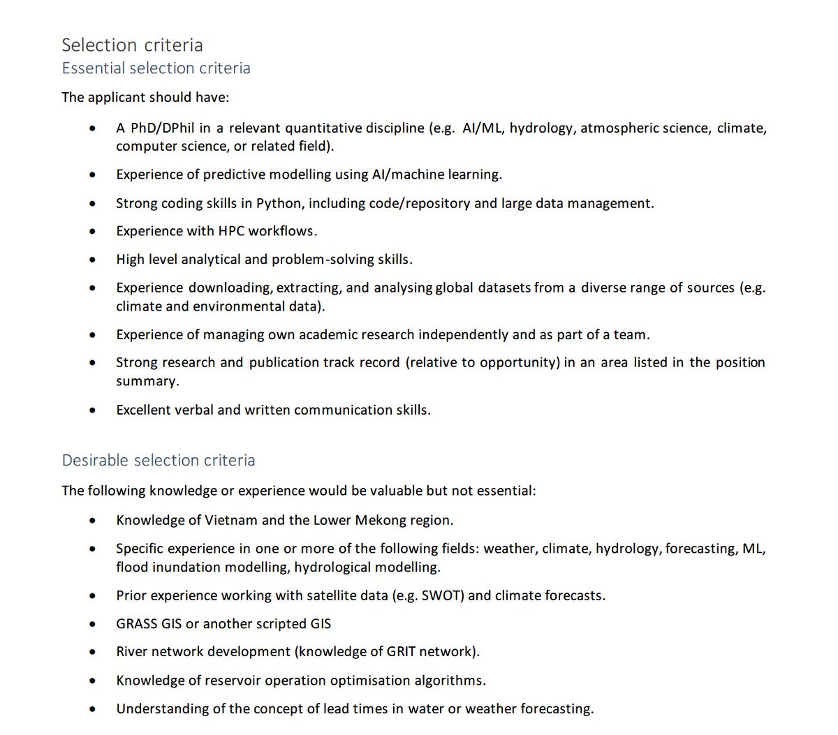 Louise Slater (@drlouiseslater) on Twitter photo Interested in working on hydroclimatic forecasting, reservoirs, #MachineLearning, satellite data, and river networks in SE Asia? 🚨
3-year postdoc position <a href="/oxfordgeography/">SoGE, University of Oxford</a> on the Ayrton SMART-HS project - Apply by 10 Mar 2025!
bit.ly/3WHIPqf
<a href="/UniofOxford/">University of Oxford</a> @simmoulds
#AI Interested in working on hydroclimatic forecasting, reservoirs, #MachineLearning, satellite data, and river networks in SE Asia? 🚨
3-year postdoc position <a href="/oxfordgeography/">SoGE, University of Oxford</a> on the Ayrton SMART-HS project - Apply by 10 Mar 2025!
bit.ly/3WHIPqf
<a href="/UniofOxford/">University of Oxford</a> @simmoulds
#AI
