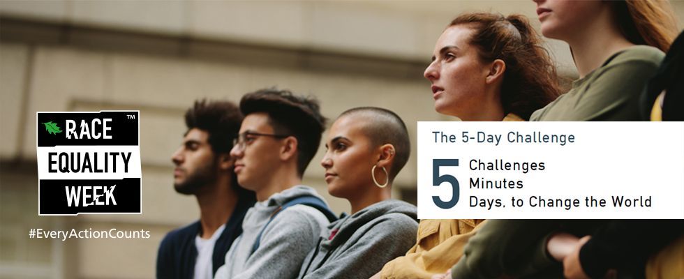 This week is Race Equality Week &amp; we're taking part in the 5-Day Challenge. We’re asking everyone to take a moment each day to reflect &amp; commit to actions that drive change because #EveryActionCounts Please, join us in taking part. Find out more on the Hub.