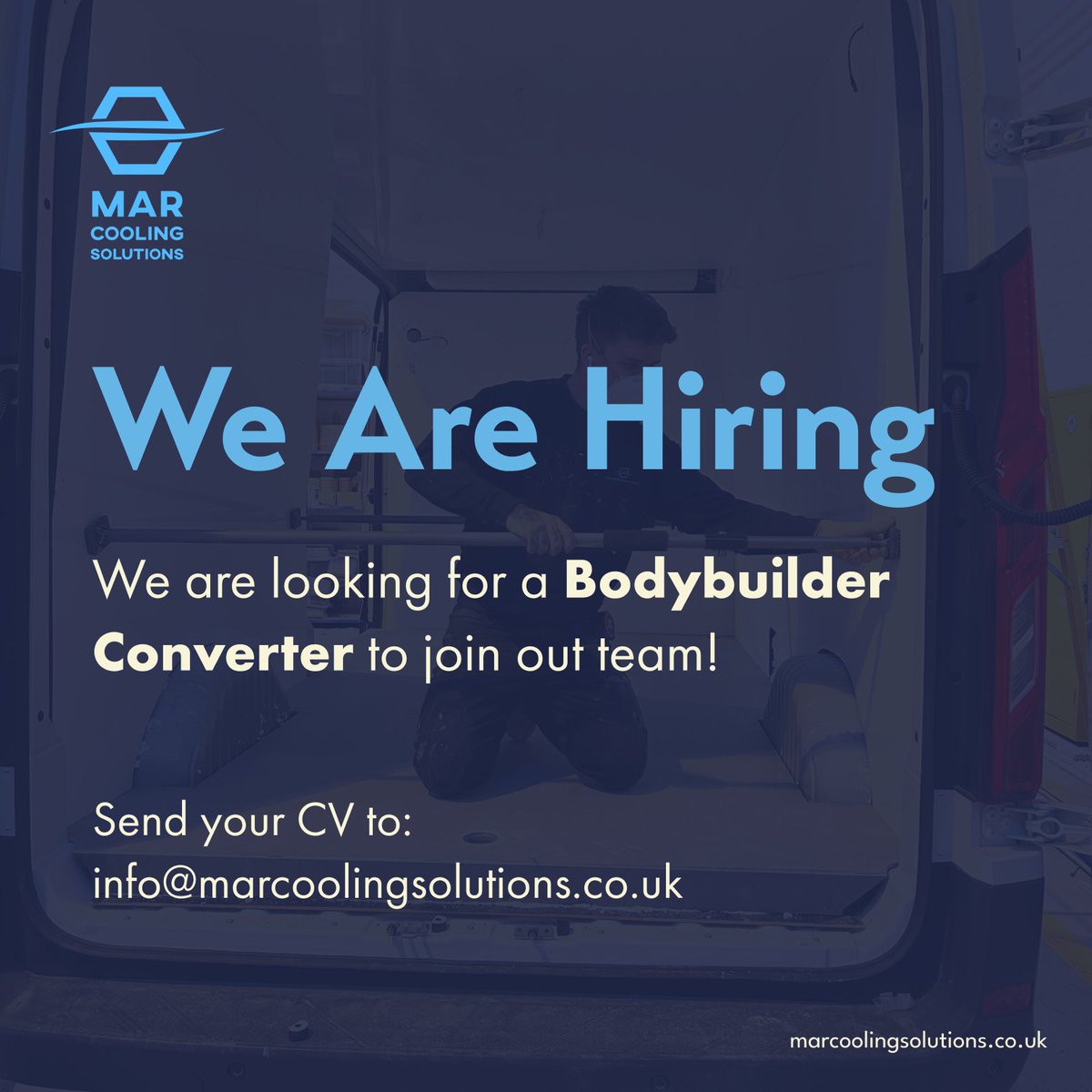 marcsltd's tweet photo. 🚨 We Are Recruiting! 🚨

We are lookingt for a Bodybuilder Converter to join our team in Hailsham

We specialise in converting a wide range of panel vehicles into high-quality refrigerated vehicles.

✉️ If you are interested, send your CV to: info@marcoolingsolutions.co.uk. https://t.co/jX5wKgdHKi