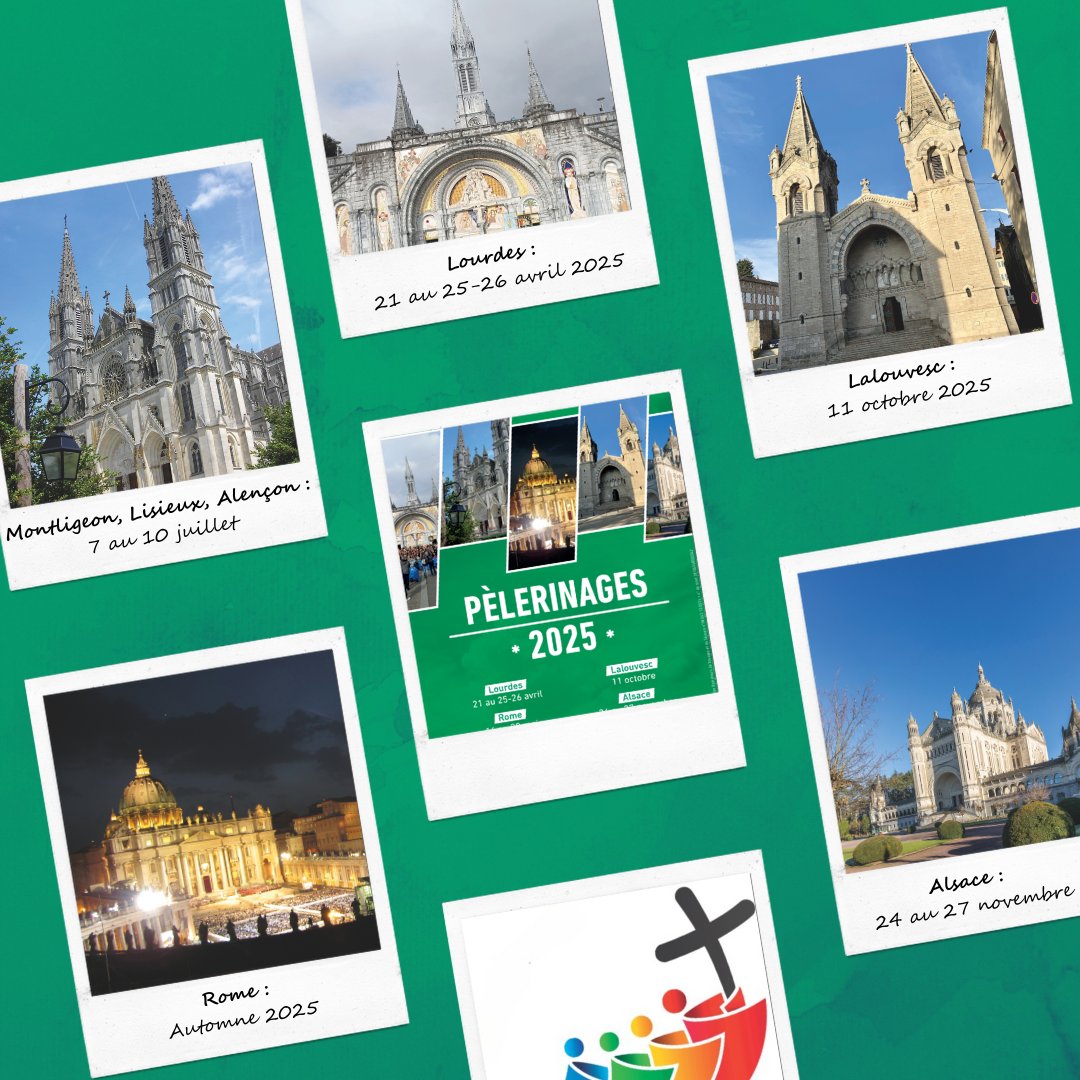[Nos pèlerinages diocésains 2025]
Lourdes / Rome / Montligeon, Lisieux, Alençon / Lalouvesc / Alsace
> Curieux d’en savoir plus ?
catholique-lepuy.fr/.../service-de… <a href="/DioceseduPuy/">Diocèse du Puy</a> 
#pèlerinages #Lourdes2025 #rome #montligeon