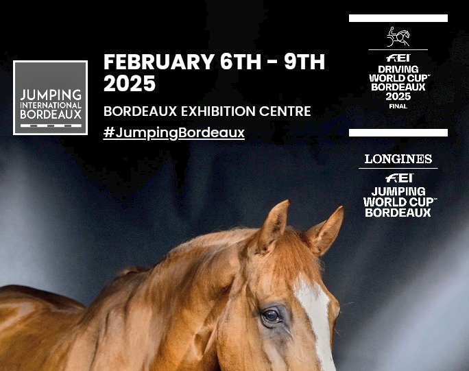 dul_dieter's tweet photo. @JumpingBORDEAUX
Jumping International de Bordeaux
#Bordeaux  
- Jumping: 
CSI5*-W, 
- Driving:
CAI-W Final,
- Eventing:
CIX-Arena

February 6th - 9th,
2025

#HippoBase live -
RIDERS, DRIVERS and
HORSES;
https://t.co/Y6RdzhgWry https://t.co/G8jGbm1ZqA