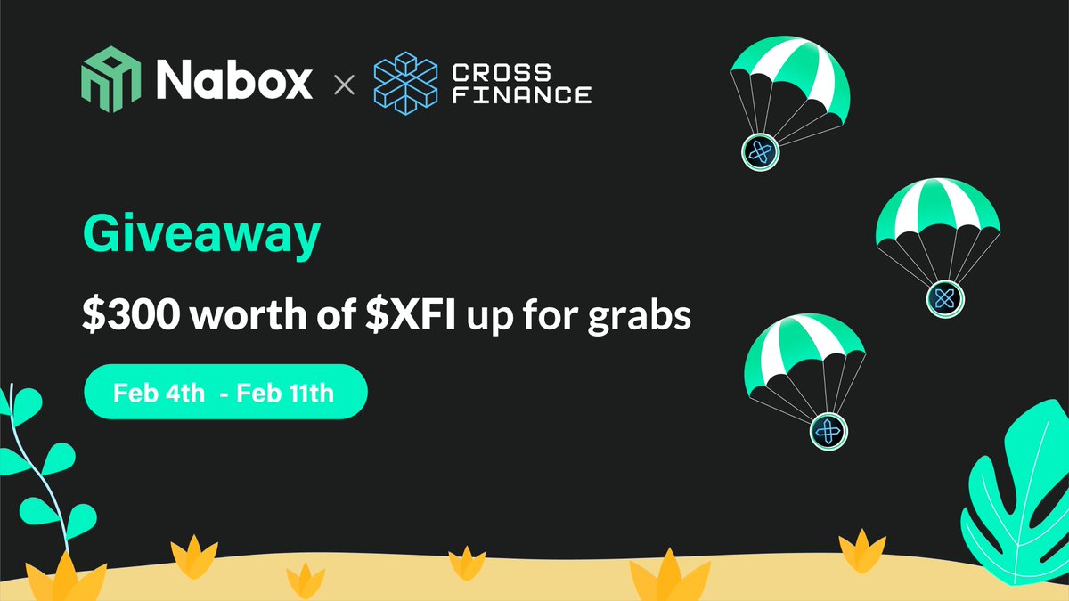 🎉 #Nabox &amp; CrossFi Giveaway, $300 worth of $XFI to 30 ppl.

1⃣ Rt,💕,Tag 3
2⃣ Follow <a href="/crossfichain/">CrossFi</a> &amp; <a href="/naboxwallet/">Nabox</a>
3⃣ Join #NaboxID tasks now: id.nabox.io/task/446

💸 Good Luck✨

#Giveaway #Airdrop #CrossFi