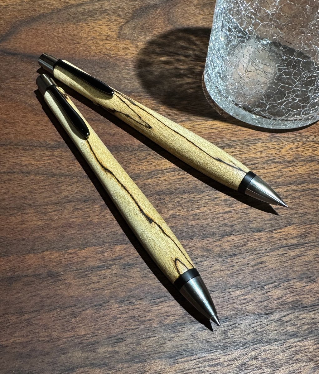 榎(えのき)」 黒い線が入ったペンを制作しました。 大きな樹🌳が多く