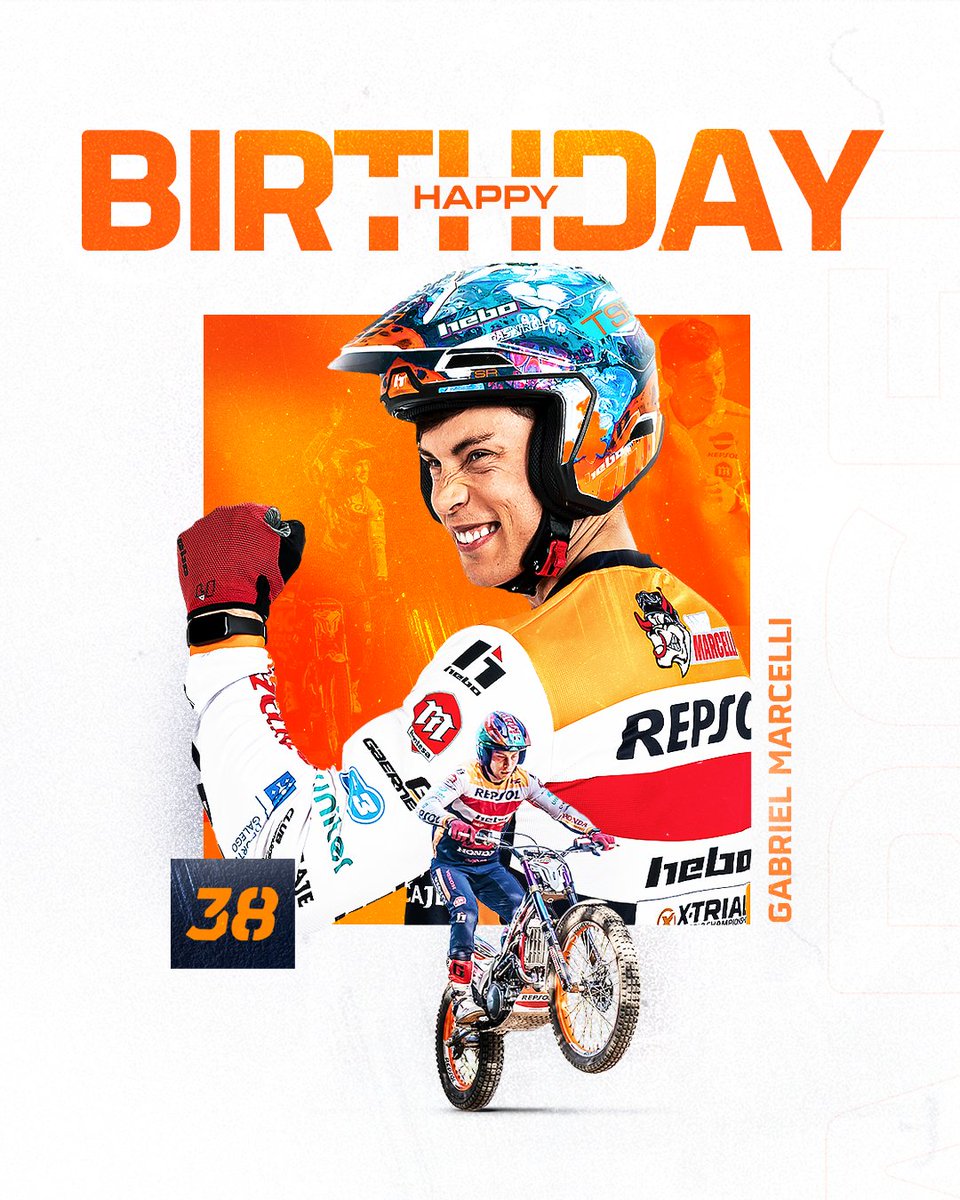 Feliz cumpleaños a nuestro gallego favorito🎂 

Por un año más lleno de alegrías y buenos momentos🤩

#RepsolHondaHRC #GabriMarcelli #Trial