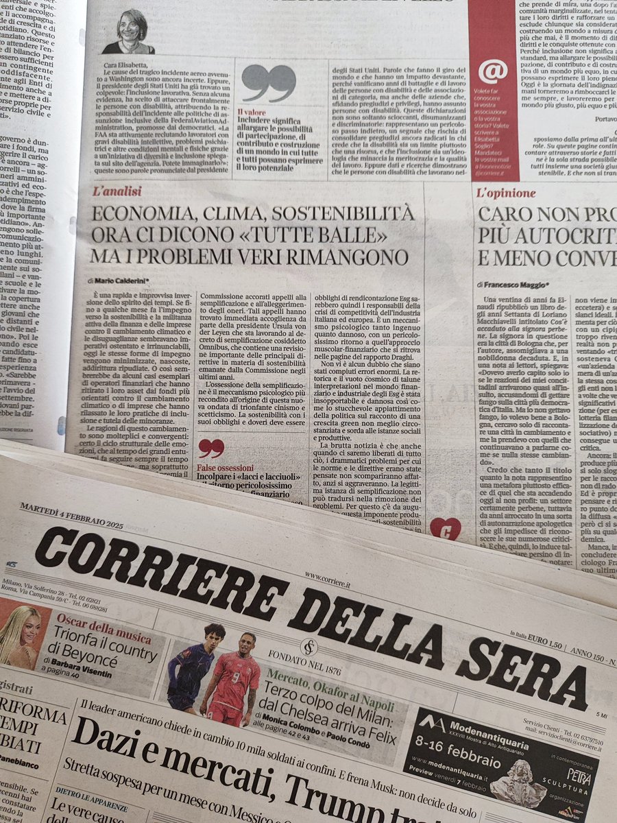 TIRESIA (@tiresia_polimi) on Twitter photo Oggi <a href="/mariocalderini/">Mario Calderini</a> firma un commento sul <a href="/Corriere/">Corriere della Sera</a>, nella pagina riservata al Dibattito delle Idee di <a href="/CorriereBN/">CorriereBuoneNotizie</a>, nel quale fa un'analisi puntuale sulla hashtag#sostenibilità. Oggi <a href="/mariocalderini/">Mario Calderini</a> firma un commento sul <a href="/Corriere/">Corriere della Sera</a>, nella pagina riservata al Dibattito delle Idee di <a href="/CorriereBN/">CorriereBuoneNotizie</a>, nel quale fa un'analisi puntuale sulla hashtag#sostenibilità.