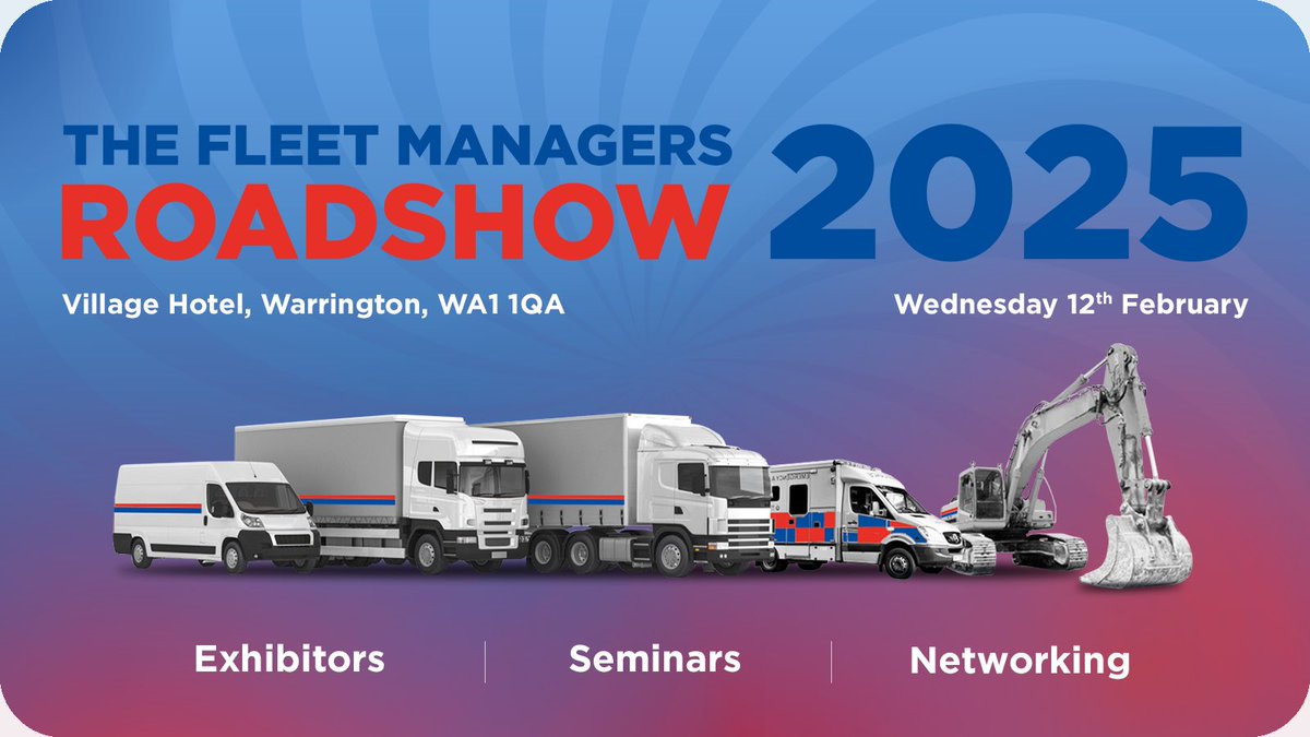 💥 We are excited to be exhibiting here on the 12th February! 💥 Come along and say hello! #thefleetmanagersroadshow #FMR2025