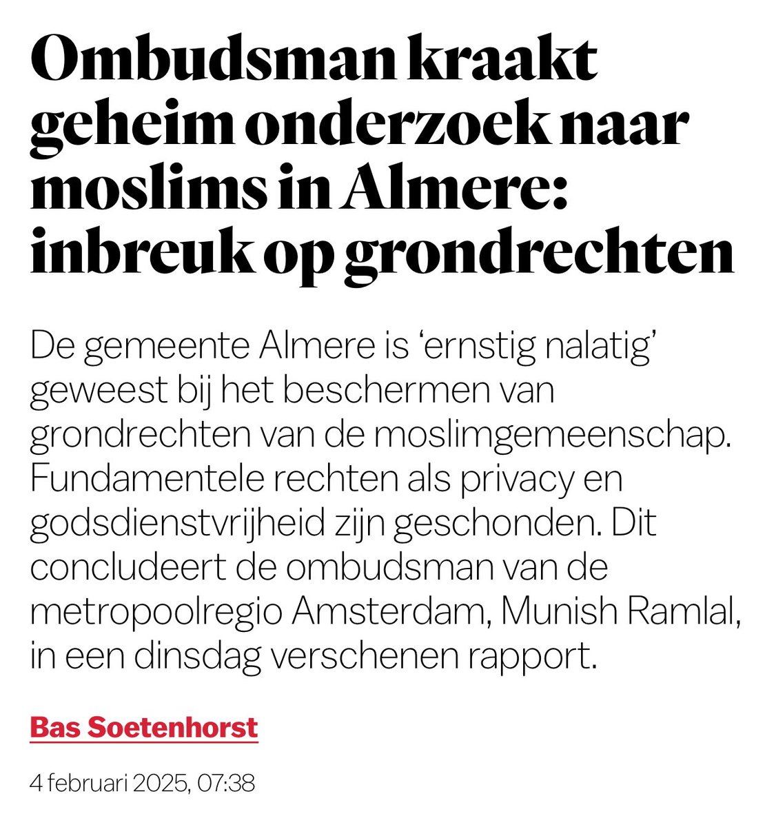 Wij willen donderdag in debat met de burgemeester. Onacceptabel 👇