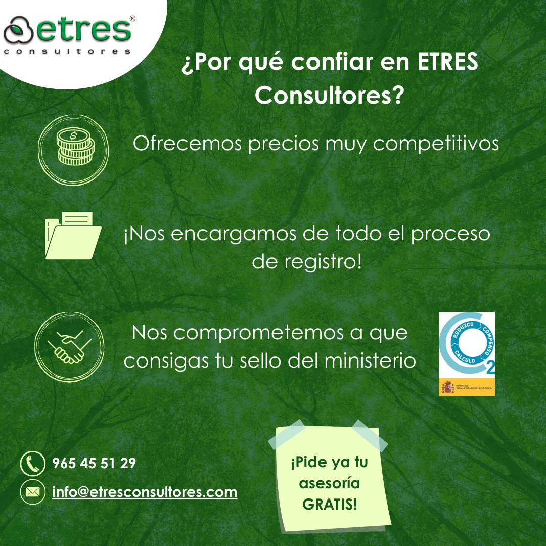 ATENCIÓN❗ Calcula ya la huella de carbono de tu negocio y cumple con las nuevas normativas.
Para  este año entra en vigor la obligación de calcular y   ejecutar un plan de reducción en todo el territorio nacional. 
Llámanos y te asesoraremos gratuitamente💰‼️
#huelladecarbono