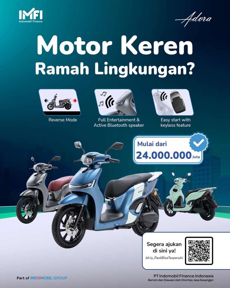 IMFIClub's tweet photo. Saatnya beralih! Dengan motor listrik, kita tidak hanya menghemat energi, tetapi juga menjaga Bumi untuk generasi mendatang. 🌎✨ https://t.co/v07fr8QmFK