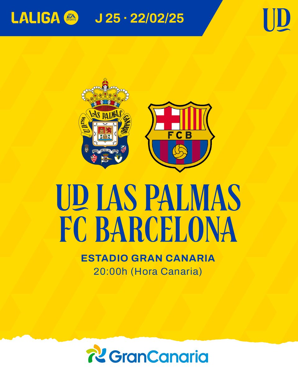 UDLP_Oficial's tweet photo. 🔛🎟️ Se inicia la venta de entradas para el partido ante el @FCBarcelona_es, declarado Día del Club. 

ℹ️ https://t.co/4cN28vG20I 

#LasPalmasBarça #LaUniónHaceLasPalmas #LaUniónDePorVida #PíoPío #75AniversarioUD https://t.co/prLyVjUx2q