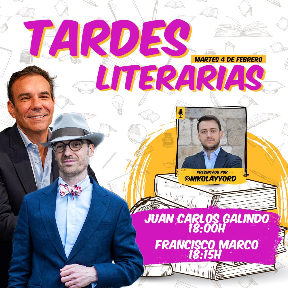 Vuelven las #TardesLiterarias.

Hoy, a partir de las 18:00h., tendremos la oportunidad de charlar con <a href="/jcggolf/">Juan Carlos Galindo</a> sobre “Muerte privada”.

Y a partir de las 18:15h. hablaremos con Francisco Marco sobre “El sumario”.

¡No os lo podéis perder!

👉 instagram.com/leerhacecrecer