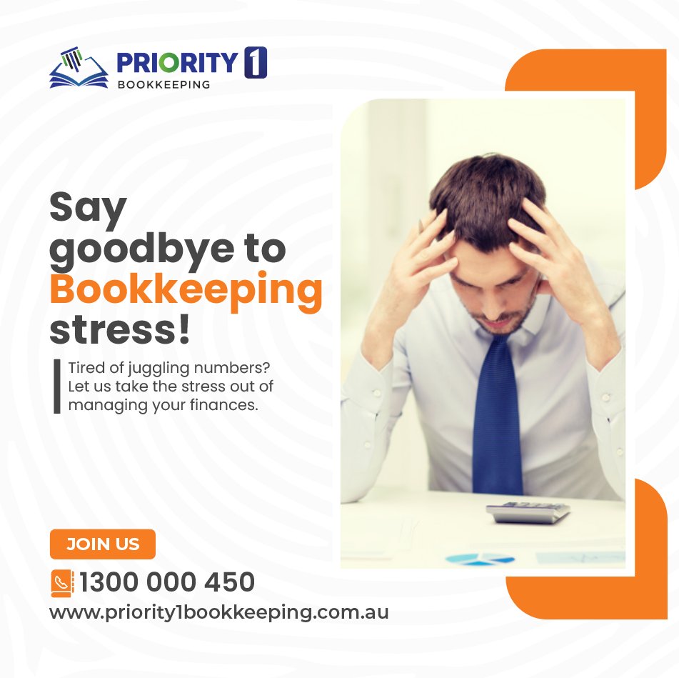 Say Goodbye to Bookkeeping Stress!
Let us take the stress out of managing your finances.
✅ Accurate records
✅ Better cash flow management
✅ More time to focus on your business
📞 1300 000 450
🌐 priority1bookkeeping.com.au
#Priority1Bookkeeping #BookkeepingExperts #BusinessGrowth