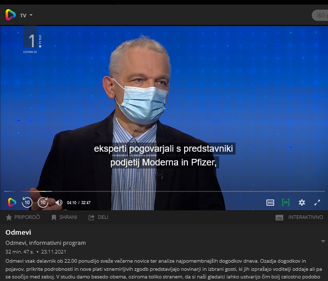 PKlara's tweet photo. Dolžna skrbnost ravnanja, g. ekspert?
vir: zajem zaslona, RTVS, Odmevi, 23.11.2021 https://t.co/cahUxQupH2