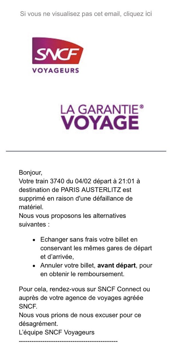 TrainMarin35's tweet photo. Les trains de nuit Paris - Tarbes sont supprimés pendant près de 10 jours pour « défaillance de matériel »
#DGITM comment rendre le train de nuit attractif avec une telle fiabilité ? Investir dans le matériel de demain n’empêche pas d’assurer un service convenable aujourd’hui https://t.co/LUkihBzj2t