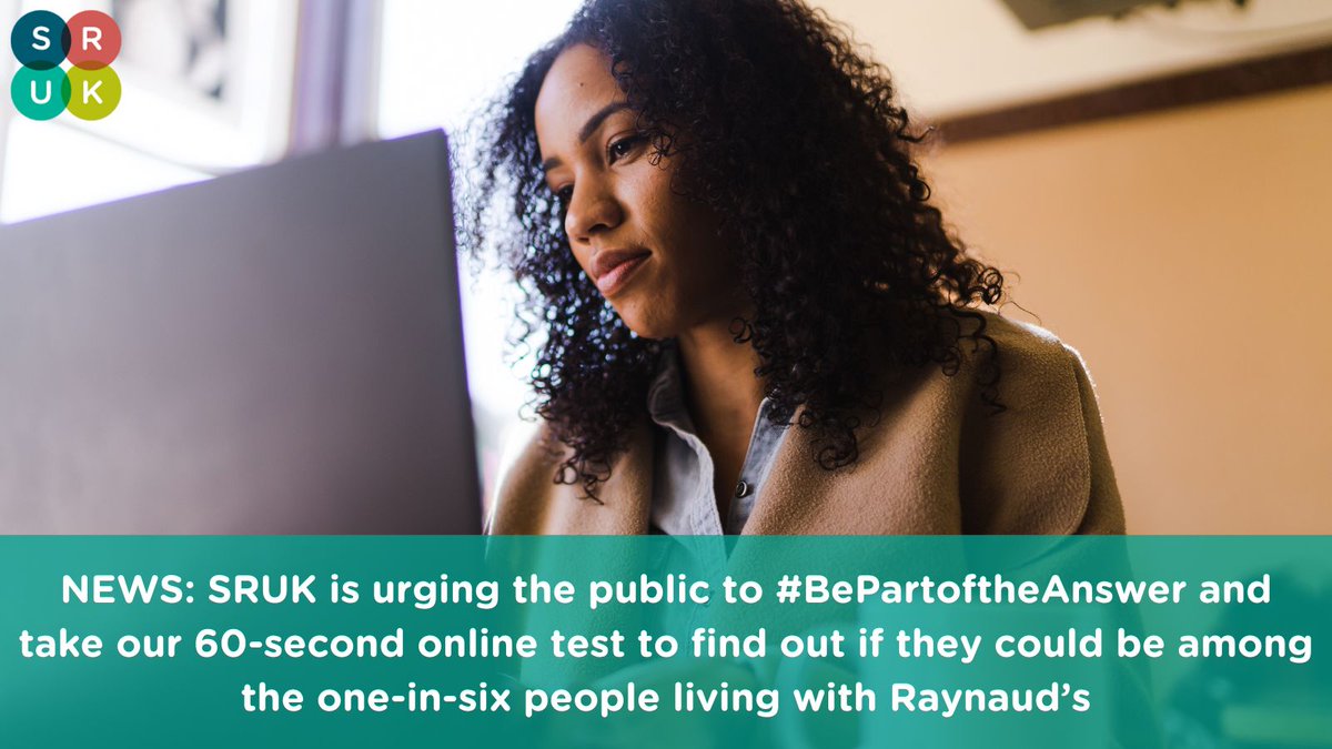 WeAreSRUK's tweet photo. This #RaynaudsAwarenessMonth, we are calling on the public to #BePartOfTheAnswer and join the thousands of people already involved in what we hope will be the largest-ever study into Raynaud's. Help us by sharing the online test. 

Find out more: https://t.co/crrXI2N4Gu https://t.co/wGvtg0H003