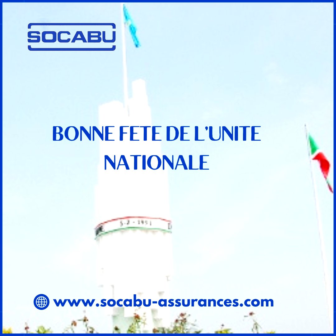 L' #assurance SOCABU vous souhaite une bonne fête de l'Unité Nationale.
#Burundi #socabu