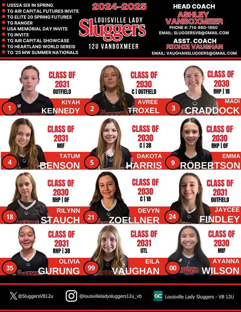 Spring/Summer Squad ❤️🖤 <a href="/SluggersHuecker/">Lady Sluggers 18</a> <a href="/LadySluggersOrg/">Louisville Lady Sluggers</a> <a href="/AshVanBoxmeer4/">Ashley VanBoxmeer</a>