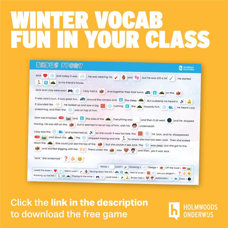 MethodeEngels's tweet photo. Winter Rebus Challenge!

Een leuke rebus over de winter voor thuis of in de klas. Wie lost hem als eerste op?

Download het gratis spel https://t.co/sOPjvNsdT4

#winter #winterpuzzel #rebus #leerkracht #indeklas #engels https://t.co/gP0ckDXcir