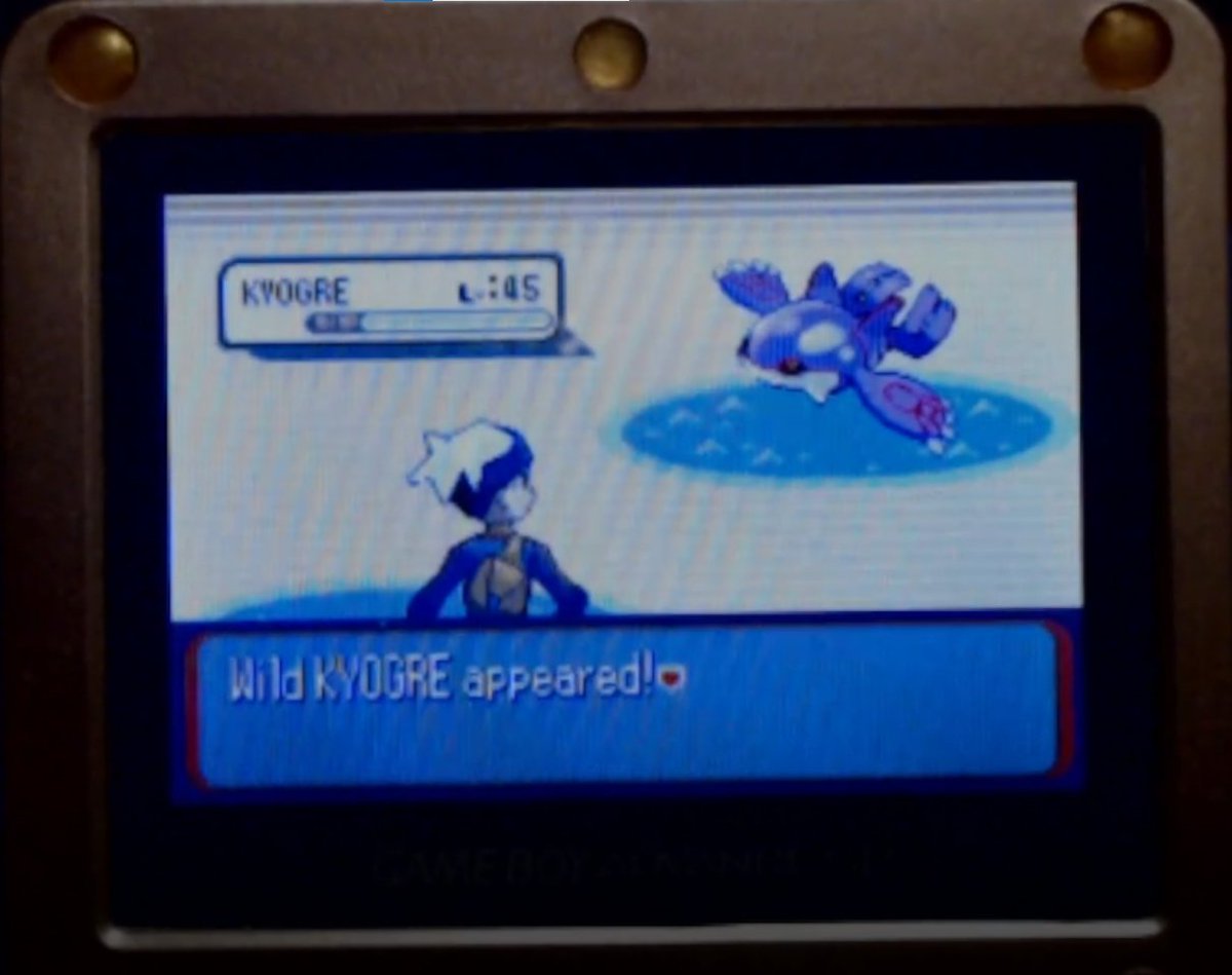 shinyhunterzach's tweet photo. Shiny Kyogre in Sapphire after 4,420 SRs!! Was quad hunting with two games on Groudon and two on Kyogre.

I have a video but it's actually like 144p quality so idk if I'll post it anywhere. I have a new webcam coming in case I hunt more in the future! https://t.co/on0jinwg26
