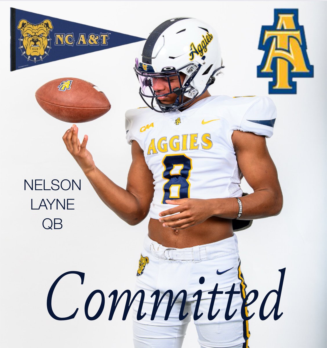 Proud to be an Aggie! <a href="/CoachShawnGibbs/">Shawn Gibbs</a> <a href="/Greg_Mcghee2/">Coach Mcghee</a> <a href="/NCATFootball/">Aggie Pride</a> #AggiePride #QB1 #2025