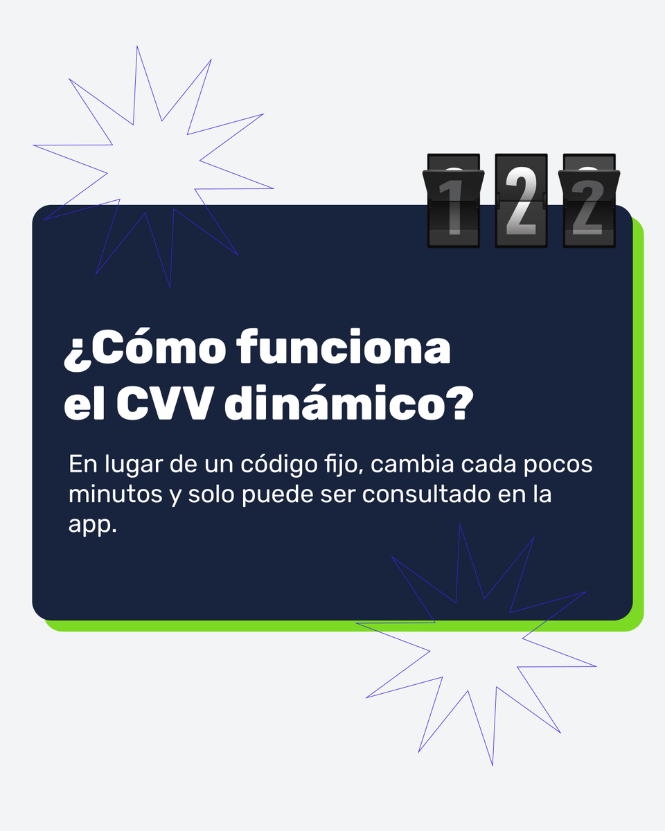 newtech_sg's tweet photo. Con el CVV dinámico, el código de seguridad de tu tarjeta cambia periódicamente, reduciendo el riesgo de fraude y garantizando mayor protección en compras en línea. 🛡️

✅ Más seguridad en cada #compra
✅ Protección contra #FraudesDigitales
✅ Tranquilidad para tus transacciones https://t.co/z3Fa6a6DWX