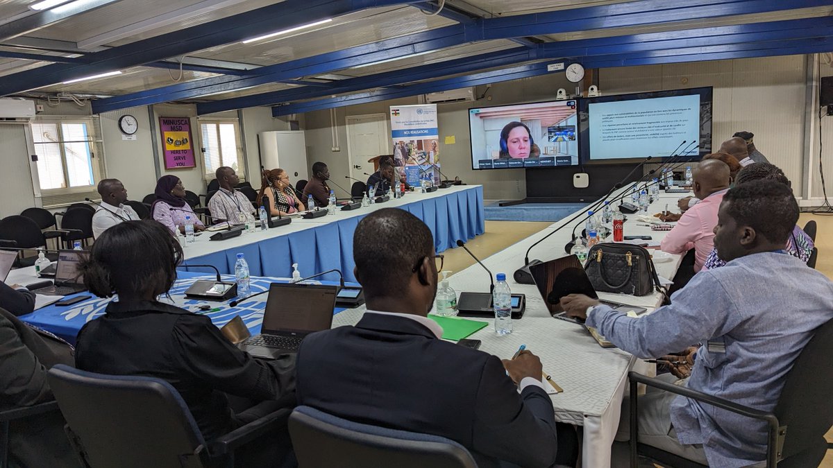 RcaUnct's tweet photo. Le @GouvCF #UN &amp; #OSC valident ce jour, les résultats d’évaluat% du portefeuille du @UNPeacebuilding -2019-2024. Il s’agit d’examiner la performance globale du Fonds dans les domaines : accord de paix, DDR, gouvernance démocratiq et son alignement aux priorités nationales et #ODD https://t.co/QwQiZlqvwb