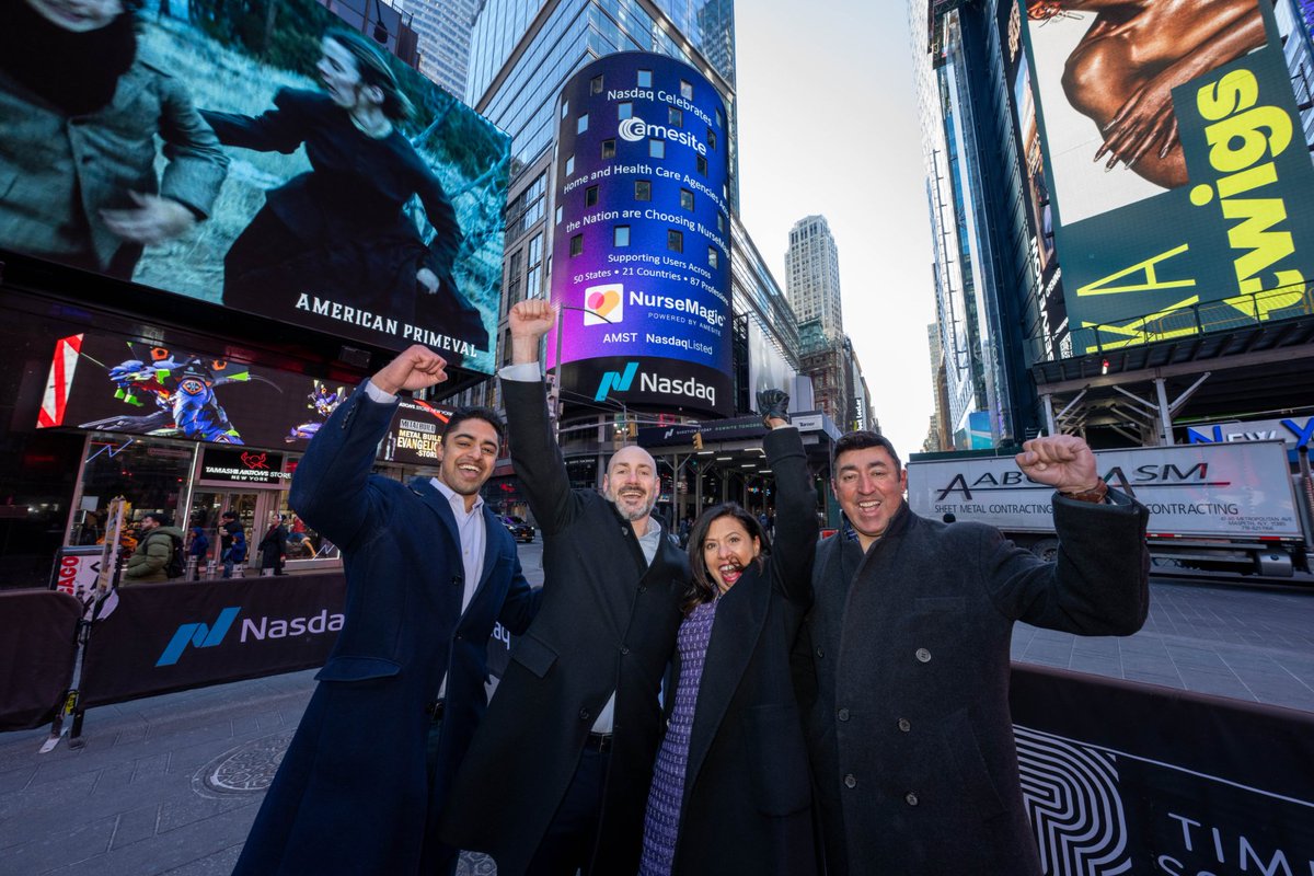Celebrating the success of <a href="/NurseMagicAI/">NurseMagic</a> with the <a href="/AmesiteInc/">Amesite Inc.</a> team #Nasdaq #AI