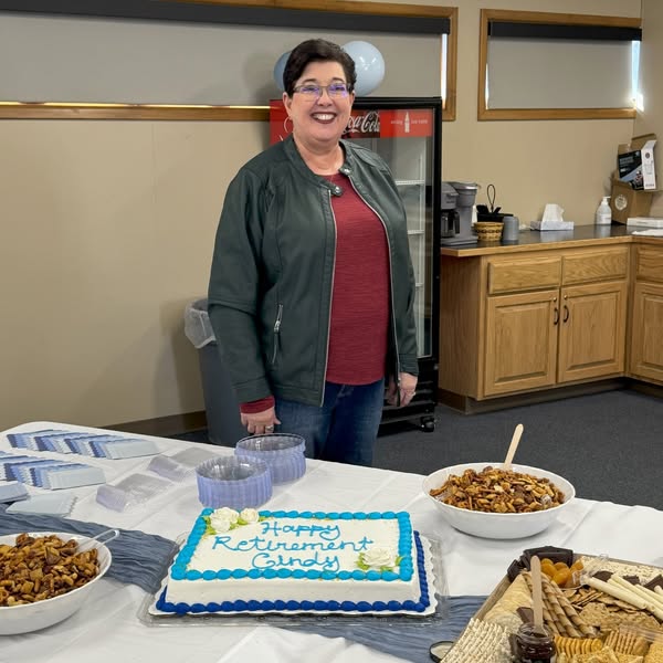USD265_tech's tweet photo. Happy Retirement, Cindy! Friday, Jan. 31 was Cindy Rietcheck's last day at Goddard Technology.  She is retiring after many years with our department.  She is excited to travel to see family and hang out at the beach. Thank you Cindy for all your years of hard work! https://t.co/tHds50SxgW