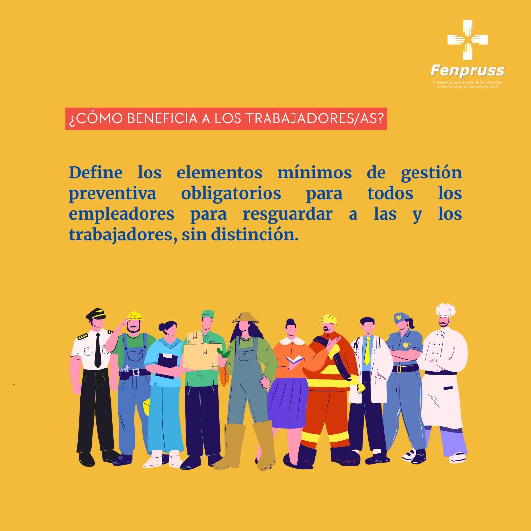 Fenpruss's tweet photo. #SeguridadenelTrabajo 📢 ¿Sabes de qué trata el nuevo Decreto Supremo 44 ? 👷‍♂️👨‍🏭
Ojo: Establece por primera vez en Chile  aspectos relevantes para minimizar los riesgos laborales. El Comité de Seguridad y Salud en el Trabajo Fenpruss te lo explica. 
Abro 🧵 https://t.co/xFa0Rm2dnY
