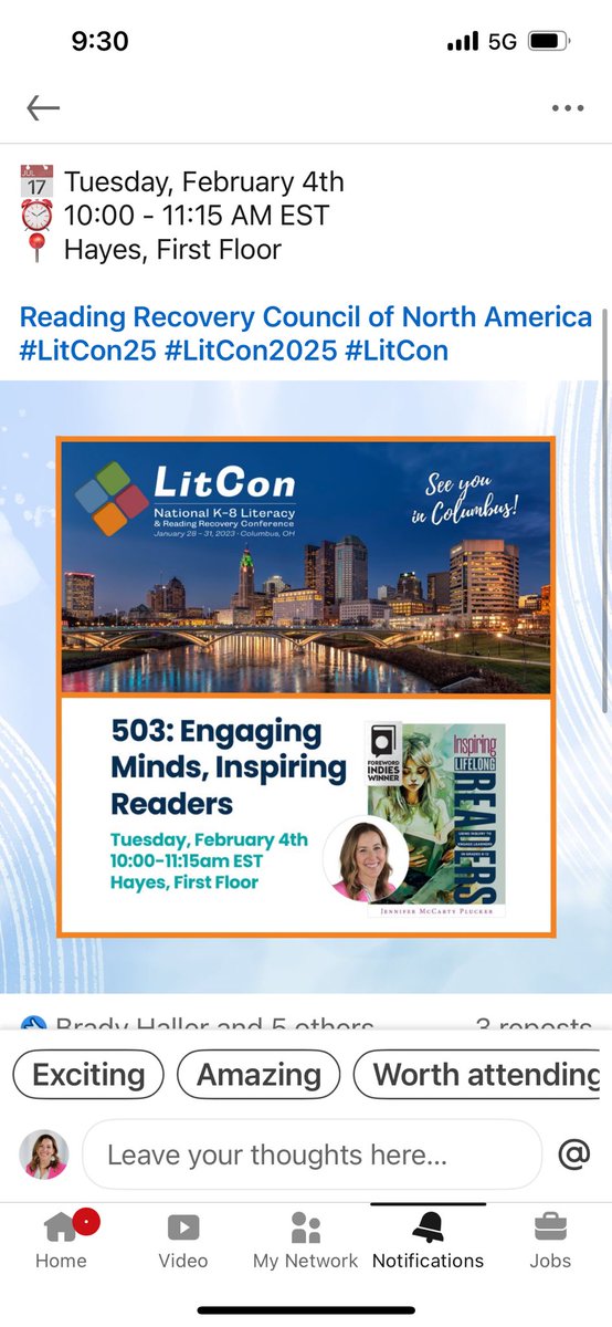 jenplucker's tweet photo. @K8LitCon Come join me in Hayes (First Floor) at 10:00 am. #LitCon #LitCon25 I am giving away copies of my book from @SolutionTree https://t.co/JtA5yfgvkd