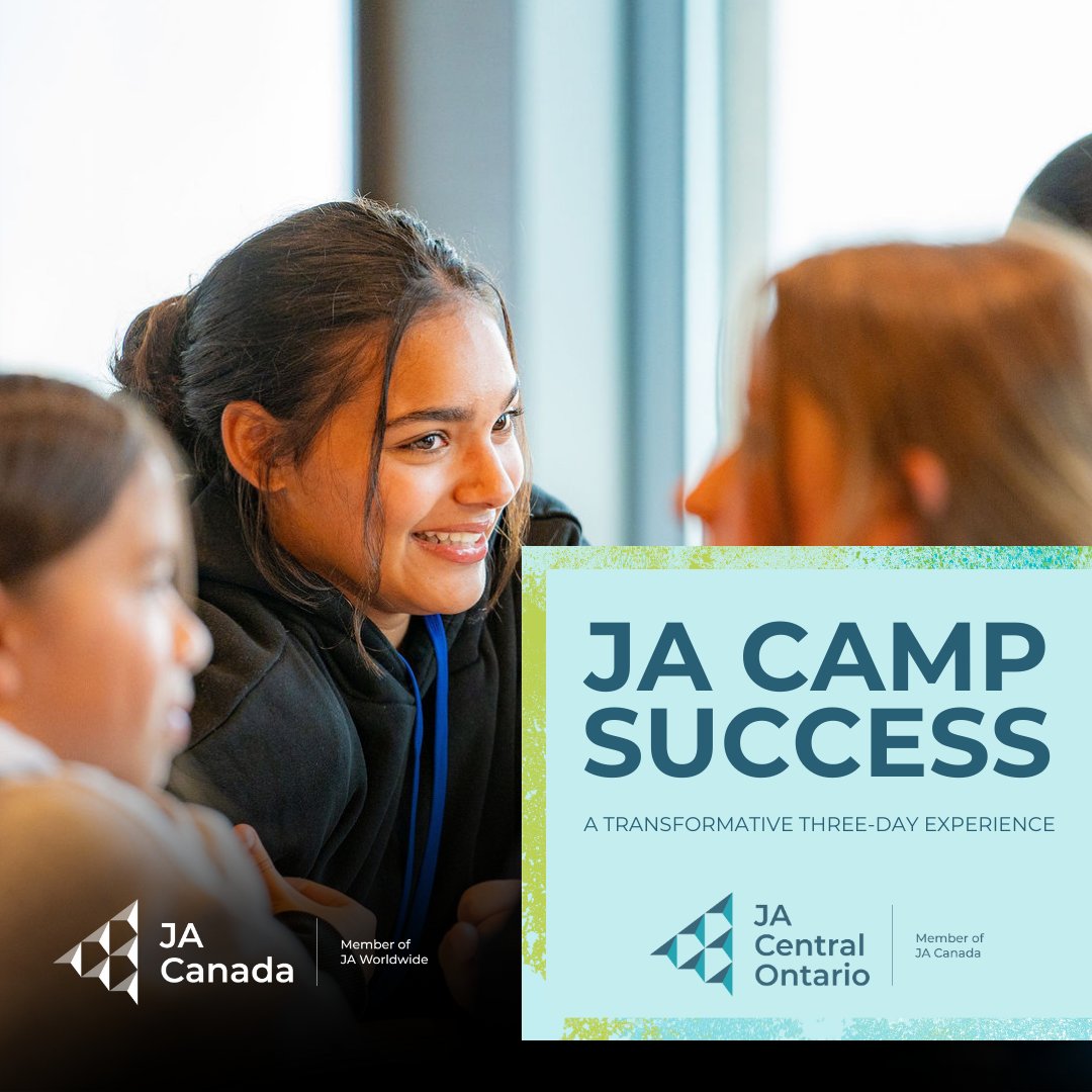 JA Camp Success 2025 🌟
Made possible by Z Zurich Foundation we’re excited to offer an unforgettable experience for Grade 9-11 students!
📍 When? June 2-4, 2025
📍 Where? YMCA Cedar Glen Outdoor Centre, Schomberg, Ontario, 
Submit your application now 👉 jacentralontario.org/camp-success