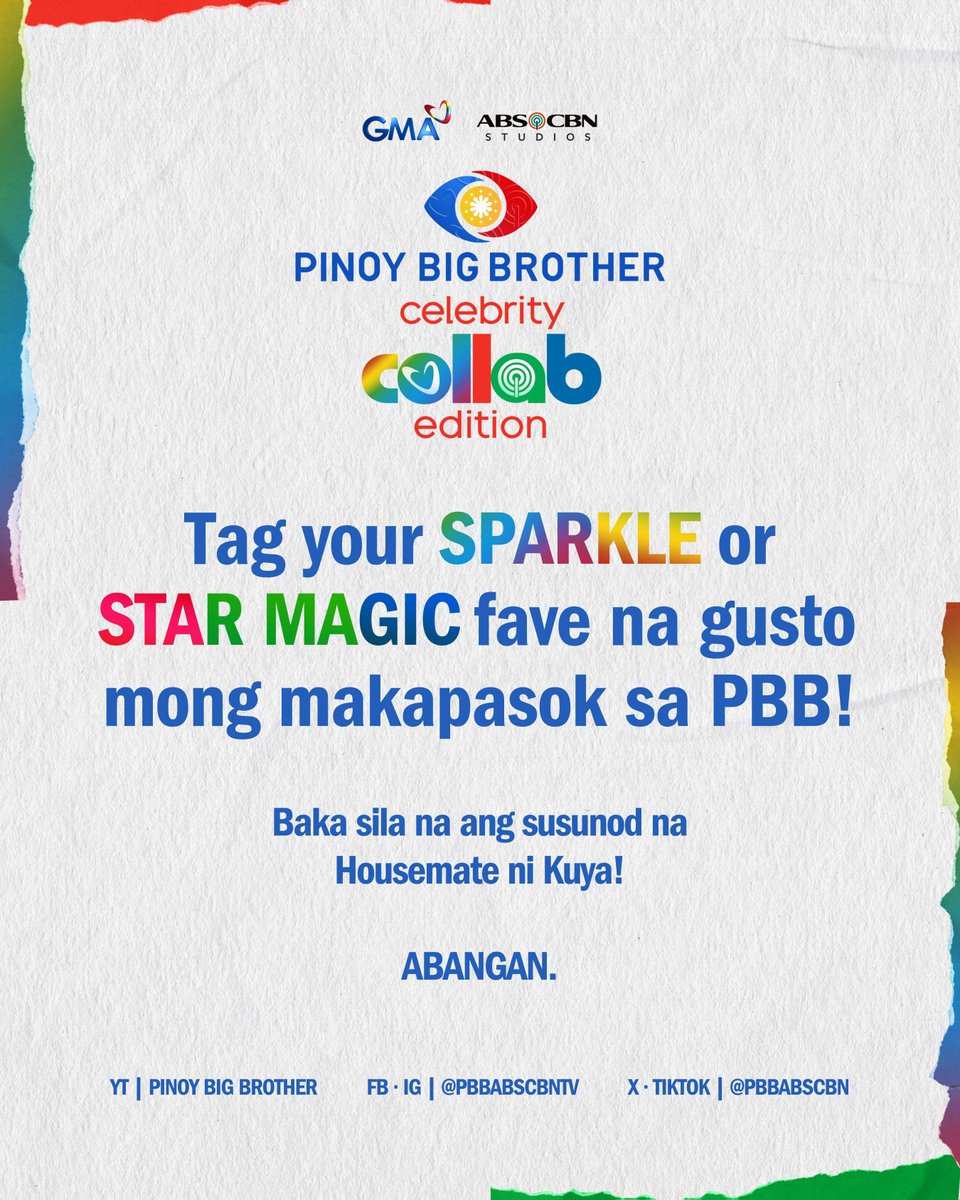 Sabay-sabay mag-✨manifest✨!

Sino sa Sparkle or Star Magic faves mo ang swak sa PBB house?

Tag mo na sila! 👇😌💫🌟