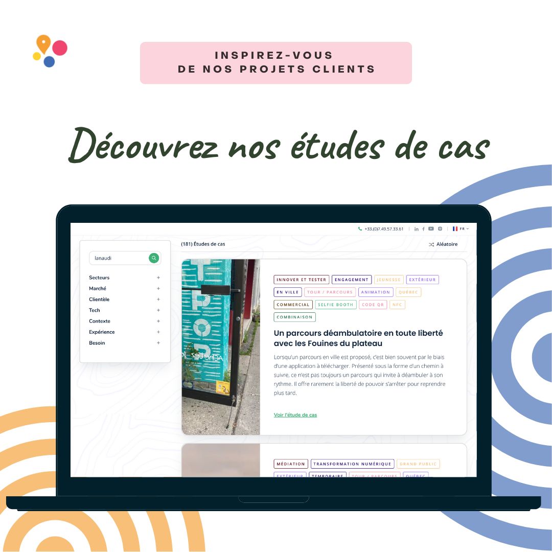 Découvrez nos projets plus beaux projets clients à travers nos études de cas! 🚀
👉 Rendez-vous sur notre site pour explorer nos études de cas inspirantes ! mysmartjourney.com/fr-fr/use-cases

Inspirez-vous de ceux qui ont déjà fait le choix d’une communication innovante et engageante ! 🚀