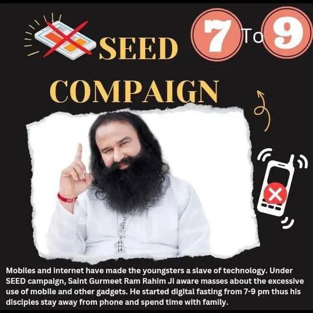 Nehainsan25's tweet image. We need to spend time with family to strengthen our family relationships.Ram Rahim  Ji started #DigitalFasting under #SEEDCampaign between 7 pm to 9 pm This time is helping millions to focus on their lives strengthening family ties.#OvercomePhoneAddiction
#QualityTimeWithFamily