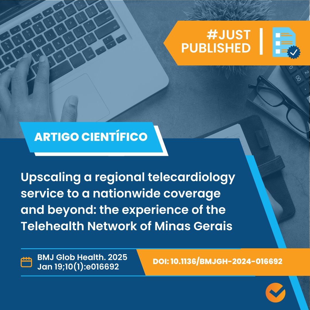 Artigo recém publicado! #JustPublished

Título: Upscaling a regional telecardiology service to a nationwide coverage and beyond: the experience of the Telehealth Network of Minas Gerais

Acesse: pubmed.ncbi.nlm.nih.gov/39828428/
