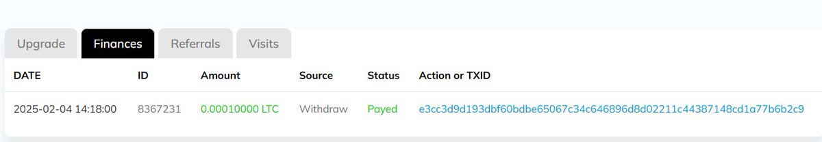 Abdou20343054's tweet image. #Crypto #miningfree #LTC 
In less than 10 minutes, I received a withdrawal
Litecoin (LTC) Mining Pool. Received: 0.0001 LTC—Litecoin Miner with a fully automatic process. Start earning Litecoin now! Sign up now and get a $10.00 bonus: ltcminer.com/1180599
