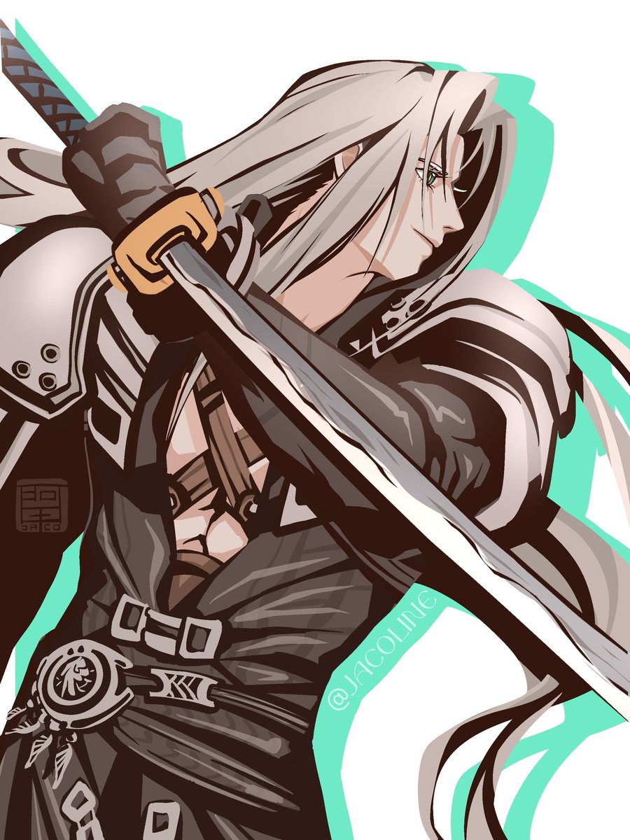 jacojacoline's tweet photo. 🪶 
#Sephiroth #FF7 https://t.co/is3X2kGes1