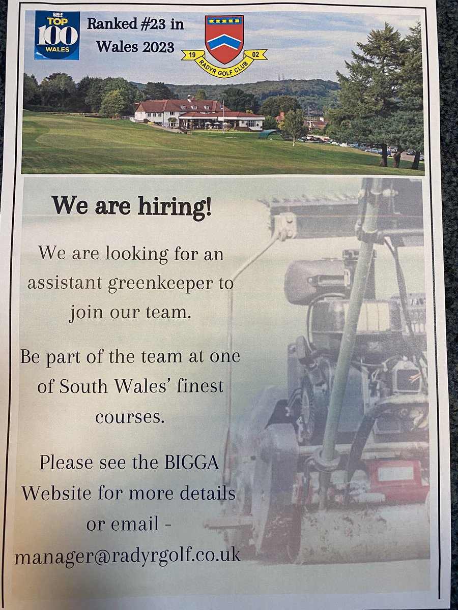 Come and join a great team on a beautiful course. Please Dm if interested.