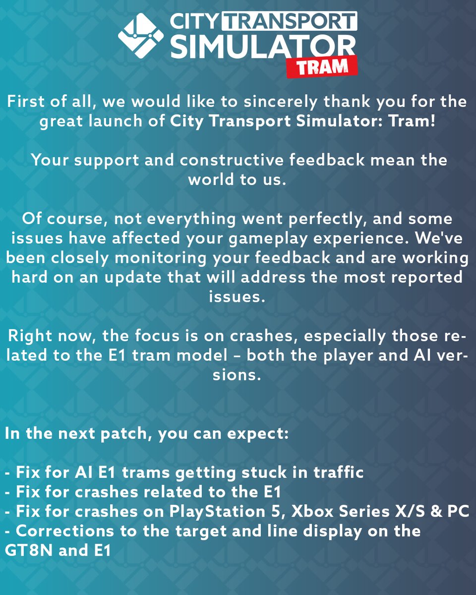 City Transport Simulator tweet media